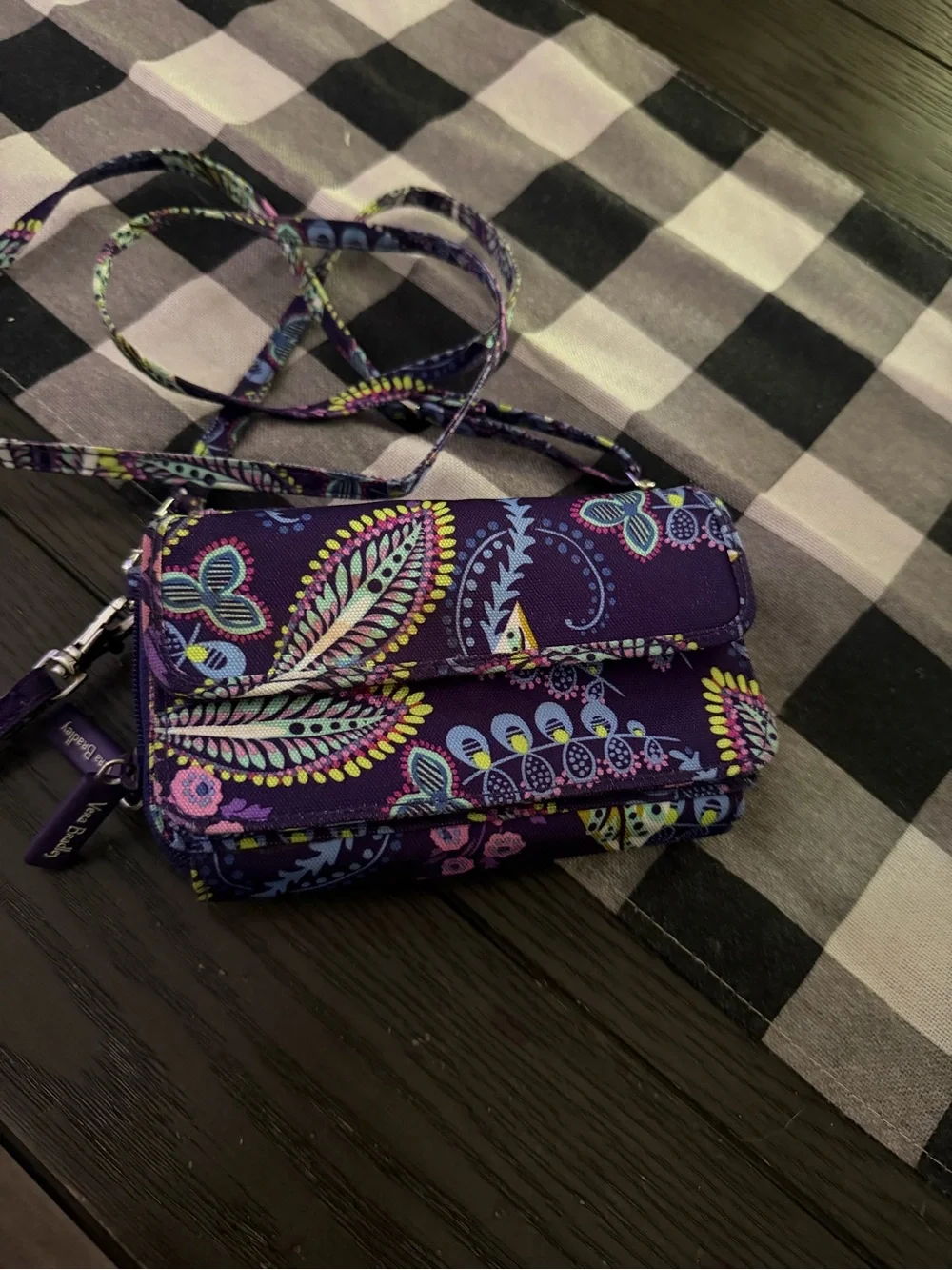 Vera Bradley crossbody bat Batik Leaves pattern new without tags.